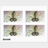 Sticker Rectangulaire Stick Mascarade Art Mascarade (Feuille)