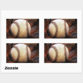 Sticker Rectangulaire Stick Rectangle de baseball (Feuille)