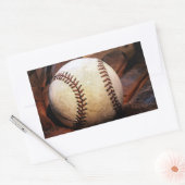 Sticker Rectangulaire Stick Rectangle de baseball (Enveloppe)