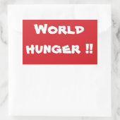 Sticker Rectangulaire Stick STOP World Hunger Stop (Sac)