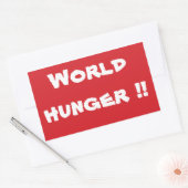 Sticker Rectangulaire Stick STOP World Hunger Stop (Enveloppe)