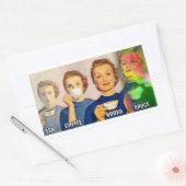 Sticker Rectangulaire sticker, thé, café, vodka, drogues (Enveloppe)