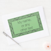 Sticker Rectangulaire Sticleur rectangle JACQUARD SAGE KNIT + Texte (Enveloppe)