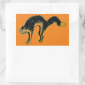 Sticker Rectangulaire Sticule Rectangle de chat noir Halloween (Sac)