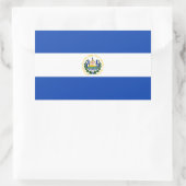 Sticker Rectangulaire Sticule Rectangle Drapeau El Salvador (Sac)