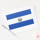 Sticker Rectangulaire Sticule Rectangle Drapeau El Salvador (Enveloppe)