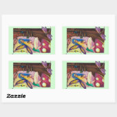 Sticker Rectangulaire Sticule Rectangle Fairy Dragonfly (Feuille)