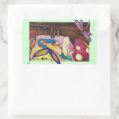 Sticker Rectangulaire Sticule Rectangle Fairy Dragonfly (Sac)