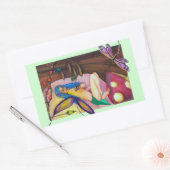 Sticker Rectangulaire Sticule Rectangle Fairy Dragonfly (Enveloppe)