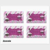 Sticker Rectangulaire Sticule Rectangle Joyer et Bright Stripes (Feuille)