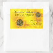 Sticker Rectangulaire Sticule rectangulaire de l'apiculteur de tournesol (Sac)