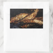 Sticker Rectangulaire Still Life with Bloaters par Vincent van Gogh (Sac)
