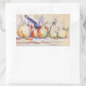 Sticker Rectangulaire Still Life with Saucepan par Paul Cezanne (Sac)