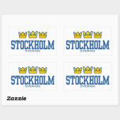 Sticker Rectangulaire Stockholm Sverige (Feuille)