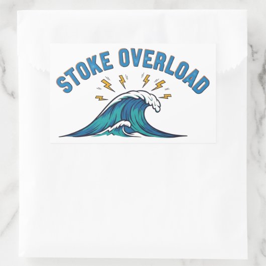 Sticker Rectangulaire Stoke Overload Wave (Sac)