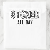 Sticker Rectangulaire Stoked All Day (Sac)