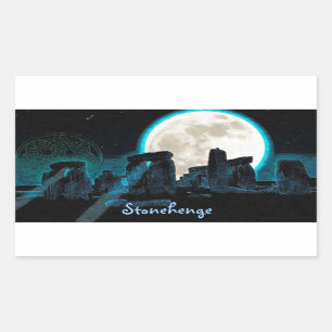 Sticker Rectangulaire Stonehenge Celtic Standing Stones en Grande-Bretag