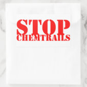 Sticker Rectangulaire Stop Chemtrails - Adhésif Rectangulaire (Sac)