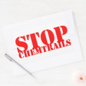 Sticker Rectangulaire Stop Chemtrails - Adhésif Rectangulaire (Enveloppe)