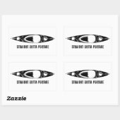 Sticker Rectangulaire Straight Outta Portage Kayak (Feuille)