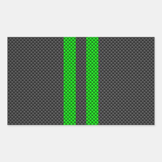 Sticker Rectangulaire Stripes de Green Carbon (Devant)