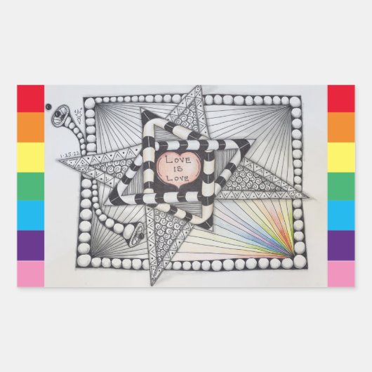 Sticker Rectangulaire Studio 40 : L'amour est l'amour (Devant)