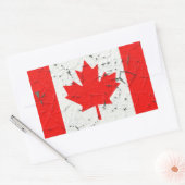 Sticker Rectangulaire Style canadien de peinture d'épluchage du CANADA (Enveloppe)