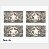 Sticker Rectangulaire Style de décoration de la balise Etoile camouflage (Feuille)