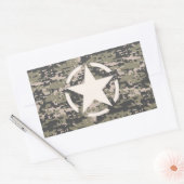 Sticker Rectangulaire Style de décoration de la balise Etoile camouflage (Enveloppe)