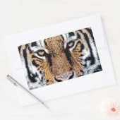Sticker Rectangulaire Style de presse graphique Bold Tiger Portrait (Enveloppe)