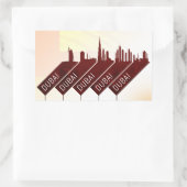 Sticker Rectangulaire Style de voyage de Dubaï (Sac)