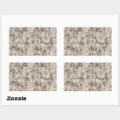 Sticker Rectangulaire Style Désert Camouflage Numérique Décor Beige (Feuille)