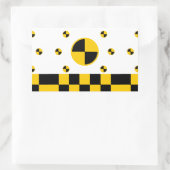 Sticker Rectangulaire Style gras des marqueurs de test d'écrasement (Sac)