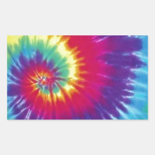 Sticker Rectangulaire Style Hippie de teinture super (Devant)