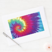 Sticker Rectangulaire Style Hippie de teinture super (Enveloppe)
