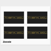 Sticker Rectangulaire Style moderne Editable Or Texte & Grilles (Feuille)