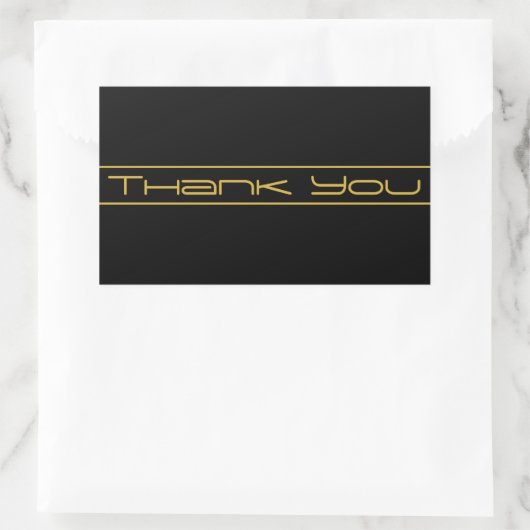 Sticker Rectangulaire Style moderne Editable Or Texte & Grilles (Sac)
