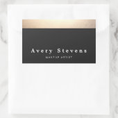 Sticker Rectangulaire Style moderne Or et noir rayé (Sac)