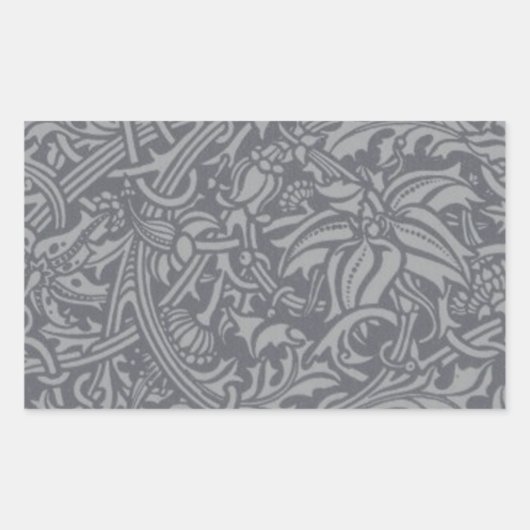 Sticker Rectangulaire Style Scottish Thistle Knot William Morris (Devant)
