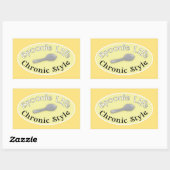 Sticker Rectangulaire Style Spoonie - Jaune doux (Feuille)