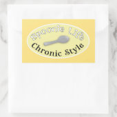Sticker Rectangulaire Style Spoonie - Jaune doux (Sac)