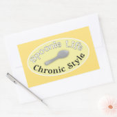 Sticker Rectangulaire Style Spoonie - Jaune doux (Enveloppe)