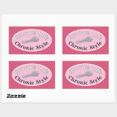 Sticker Rectangulaire Style Spoonie - Rose (Feuille)