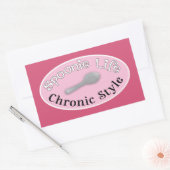 Sticker Rectangulaire Style Spoonie - Rose (Enveloppe)
