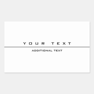 Sticker Rectangulaire Style unique noir et blanc