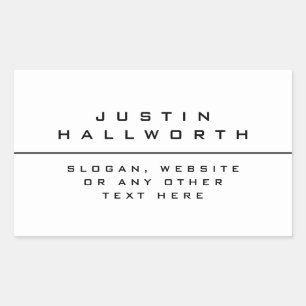 Sticker Rectangulaire Style unique noir et blanc
