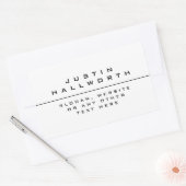 Sticker Rectangulaire Style unique noir et blanc (Enveloppe)
