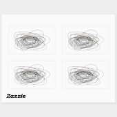 Sticker Rectangulaire stylo fait main scrawl scribble bloque smudge daub (Feuille)