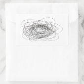 Sticker Rectangulaire stylo fait main scrawl scribble bloque smudge daub (Sac)