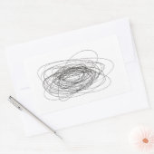 Sticker Rectangulaire stylo fait main scrawl scribble bloque smudge daub (Enveloppe)